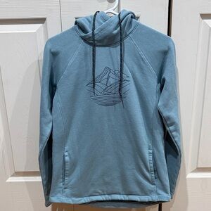 Columbia Light Blue Sweatshirt with Simple Mountain line design XS